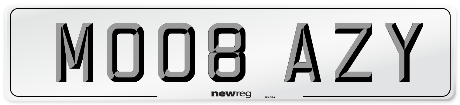 MO08 AZY Number Plate from New Reg